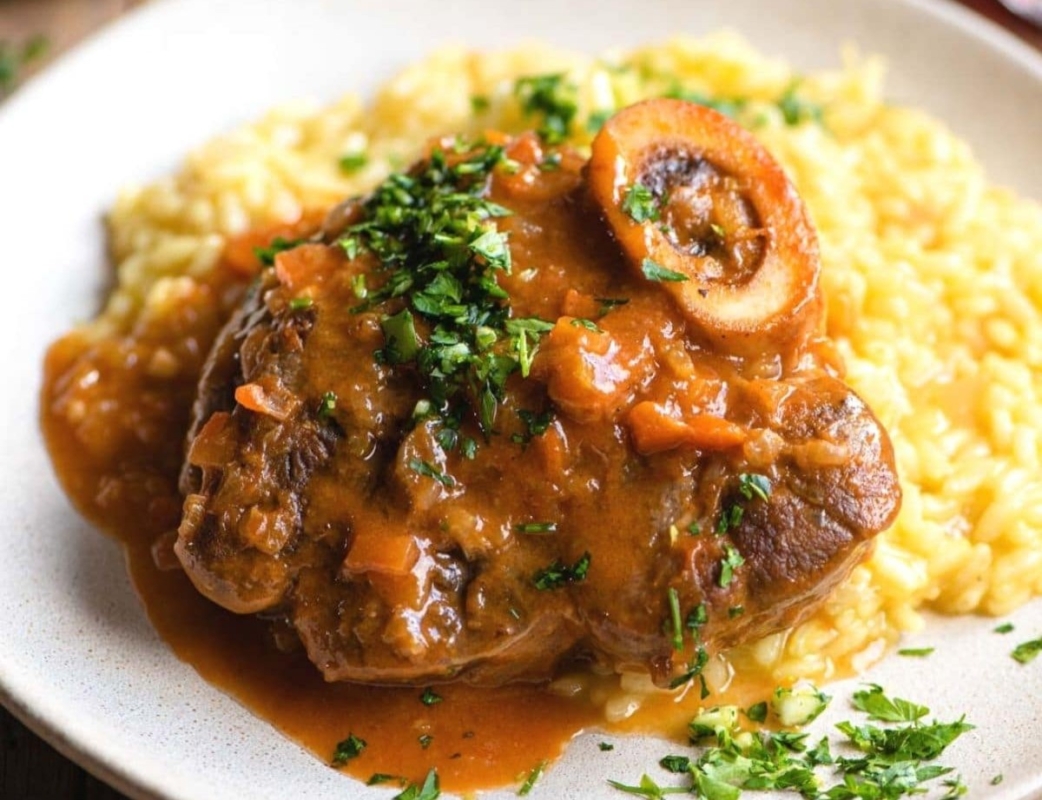 Osso buco med risotto milanese