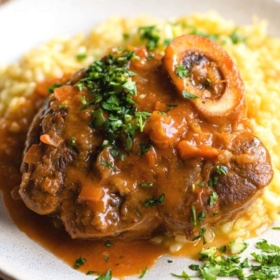 Osso buco med risotto milanese
